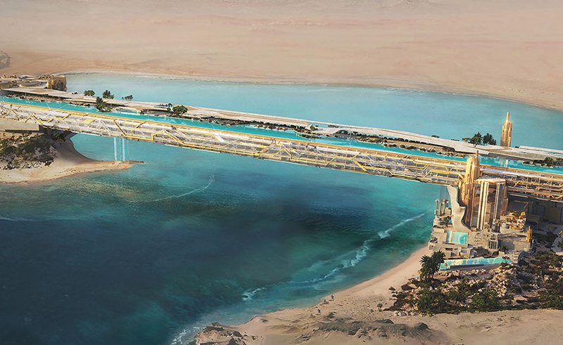 NEOM Reveals Treyam, a Lagoon Resort with a 450-Metre Bridge Hotel